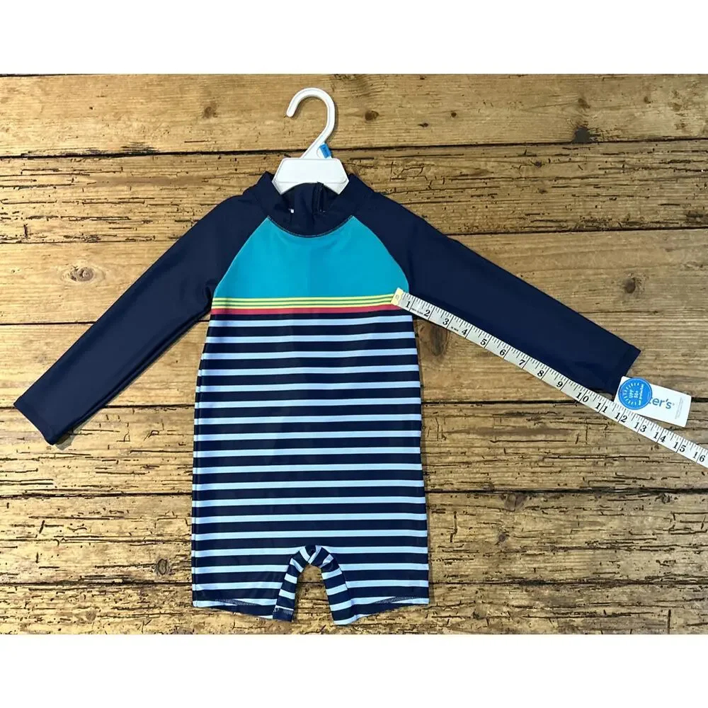 Carters Baby Boy Multicolor Striped Rash Guard Size 24m NWT